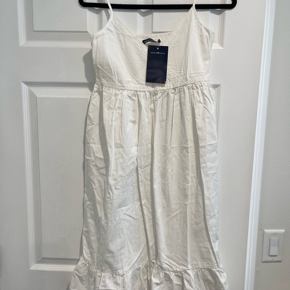 Brandy Melville White Ruffled Tiered Sundress